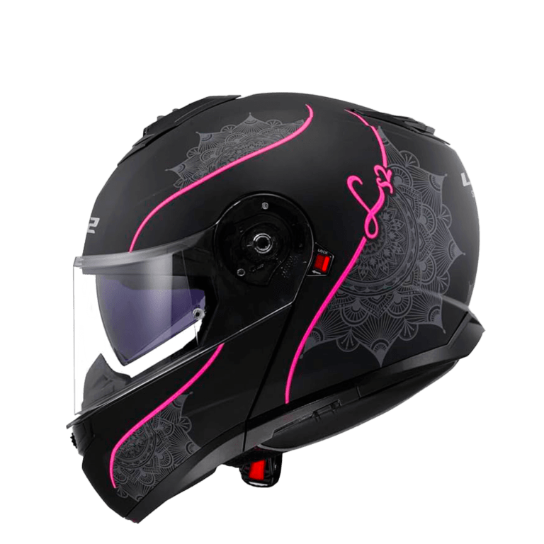 CASCO LS2 ABATIBLE FF908 STROBE II LUX BLACK PINK3