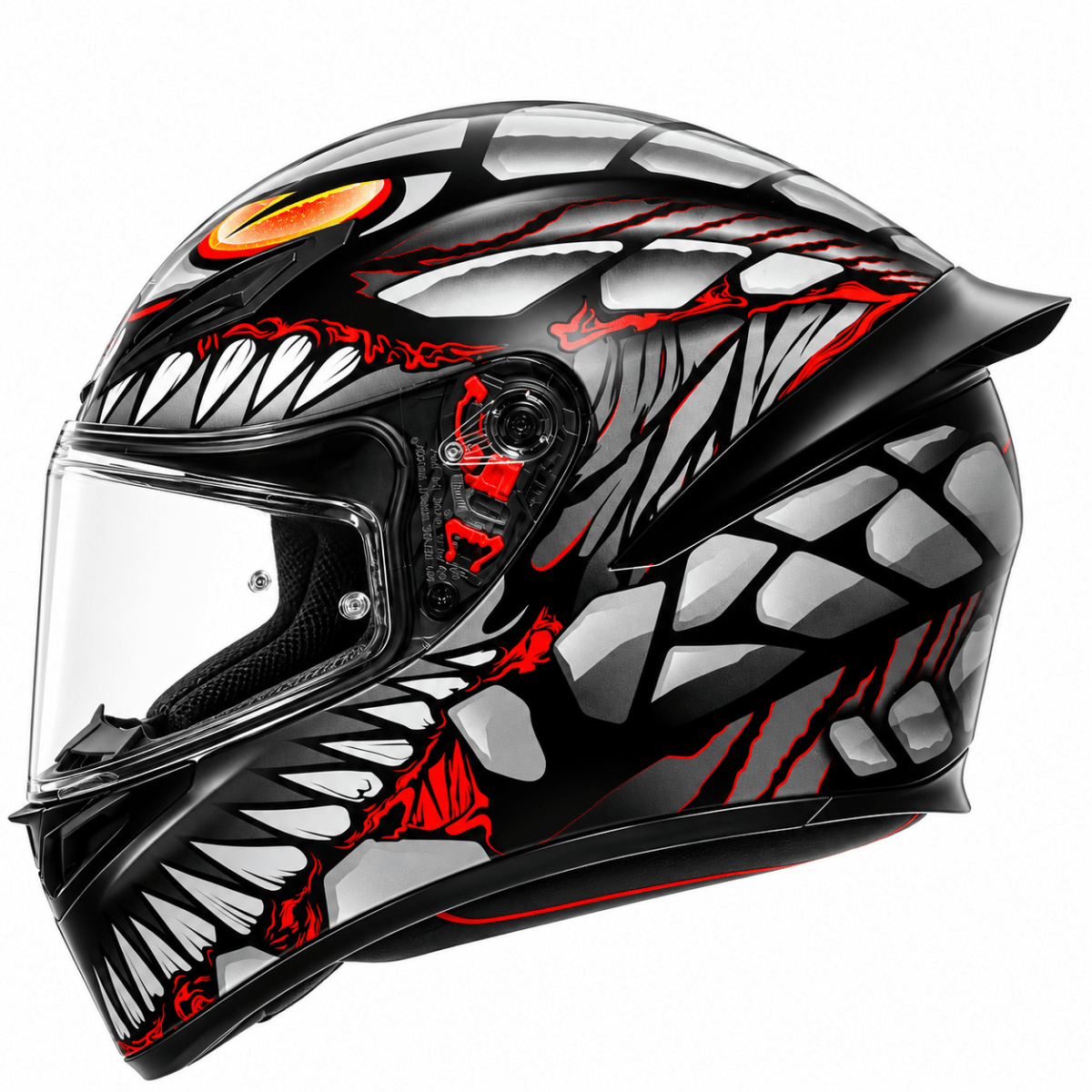 CASCO AGV K1 S LYZARD BLACK RED GRAY MATTE4