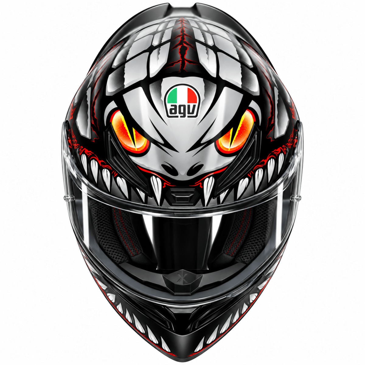 CASCO AGV K1 S LYZARD BLACK RED GRAY MATTE5