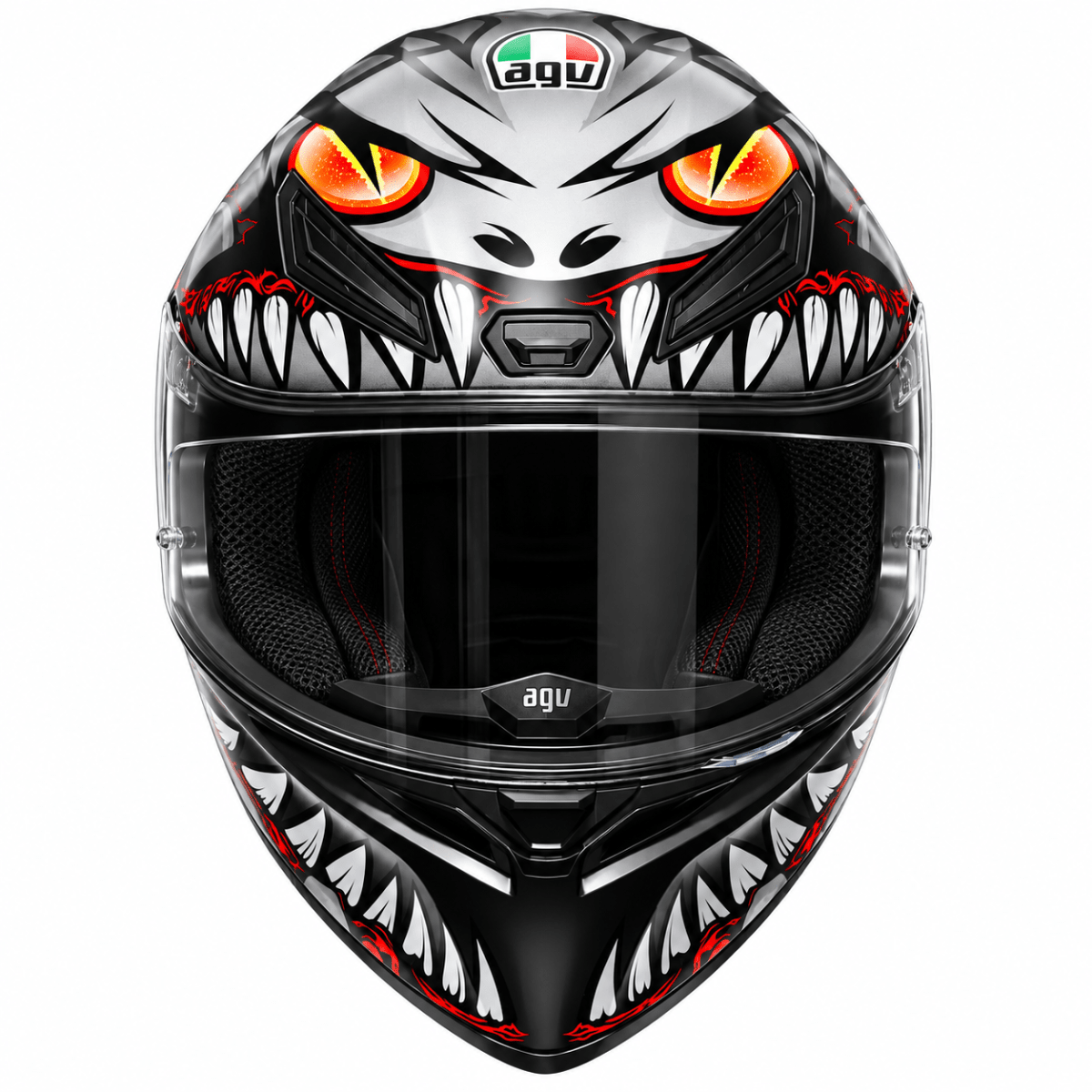 CASCO AGV K1 S LYZARD BLACK RED GRAY MATTE6