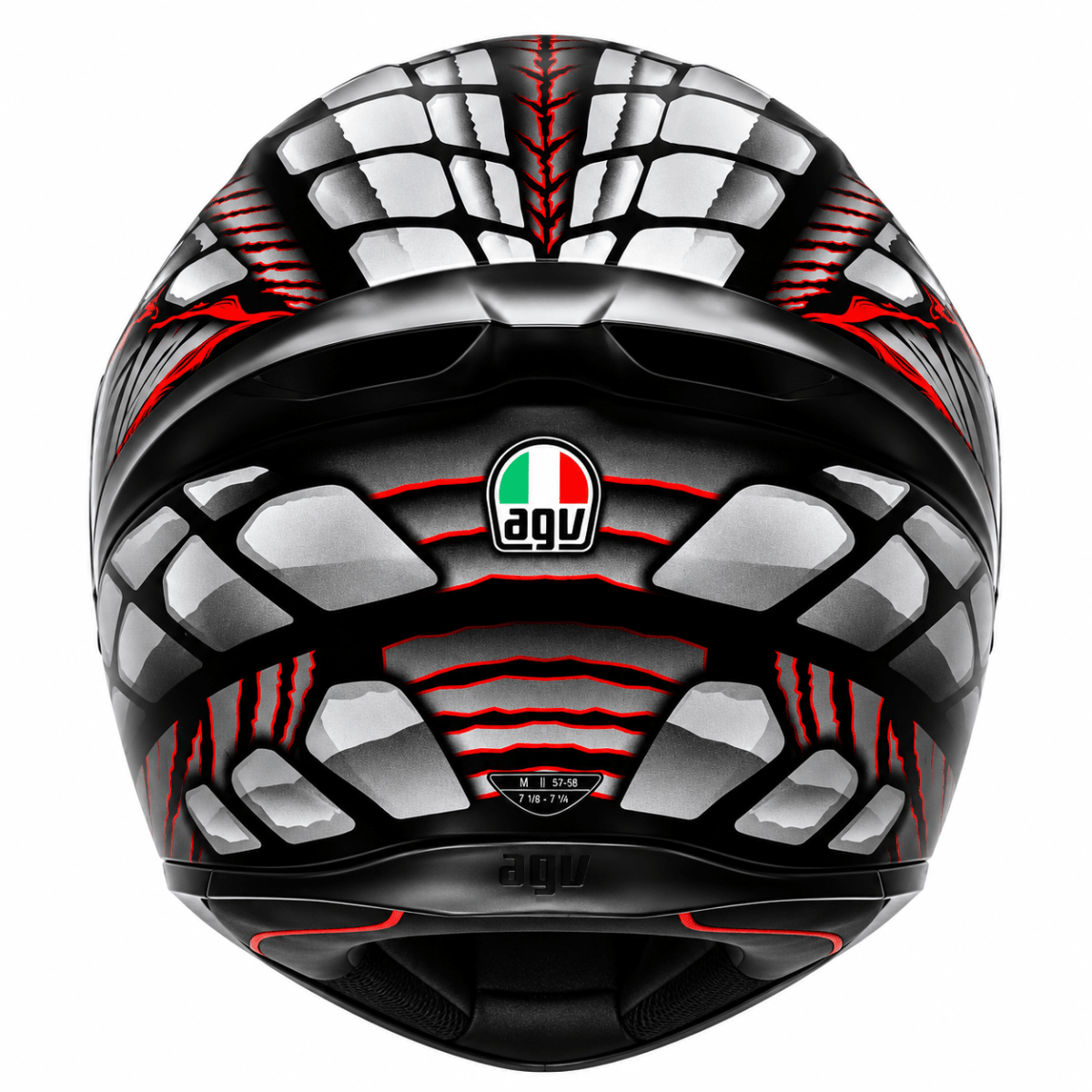 CASCO AGV K1 S LYZARD BLACK RED GRAY MATTE7