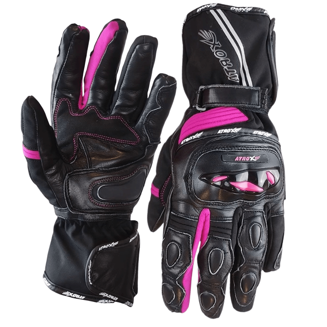 GUANTES ATROX MIG CE4001 CUERO TEXTIL BLACK PINK1