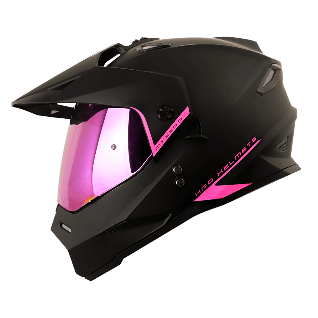 CASCO MULTIPROPOSITO HRO MX-330 SOLID BLACK PINK1