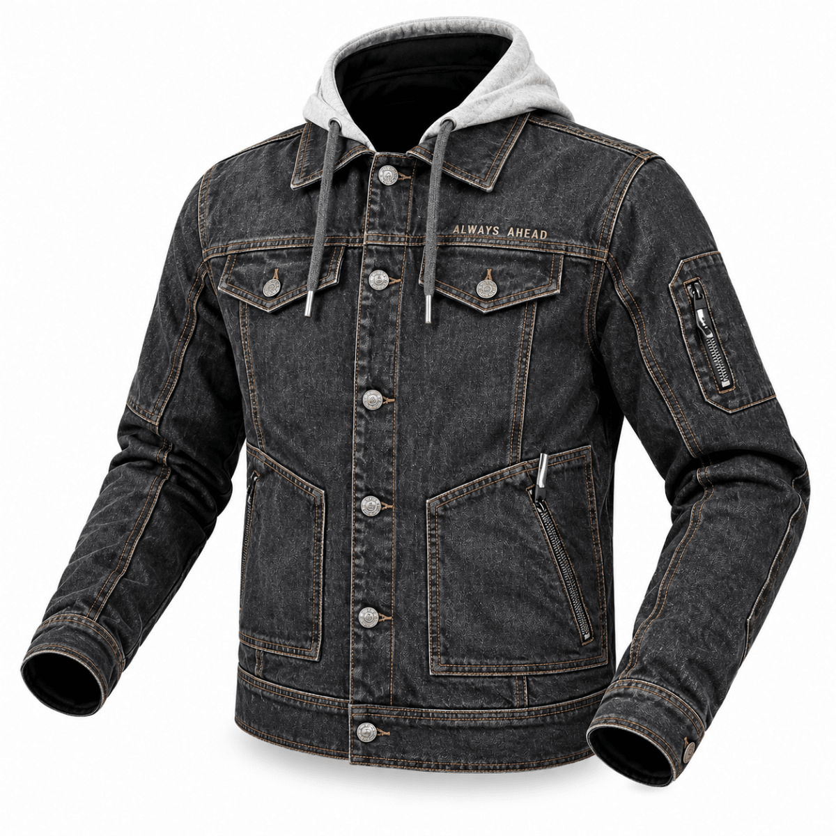 CHAQUETA LS2 OAKY JEANS BLACK MEN2