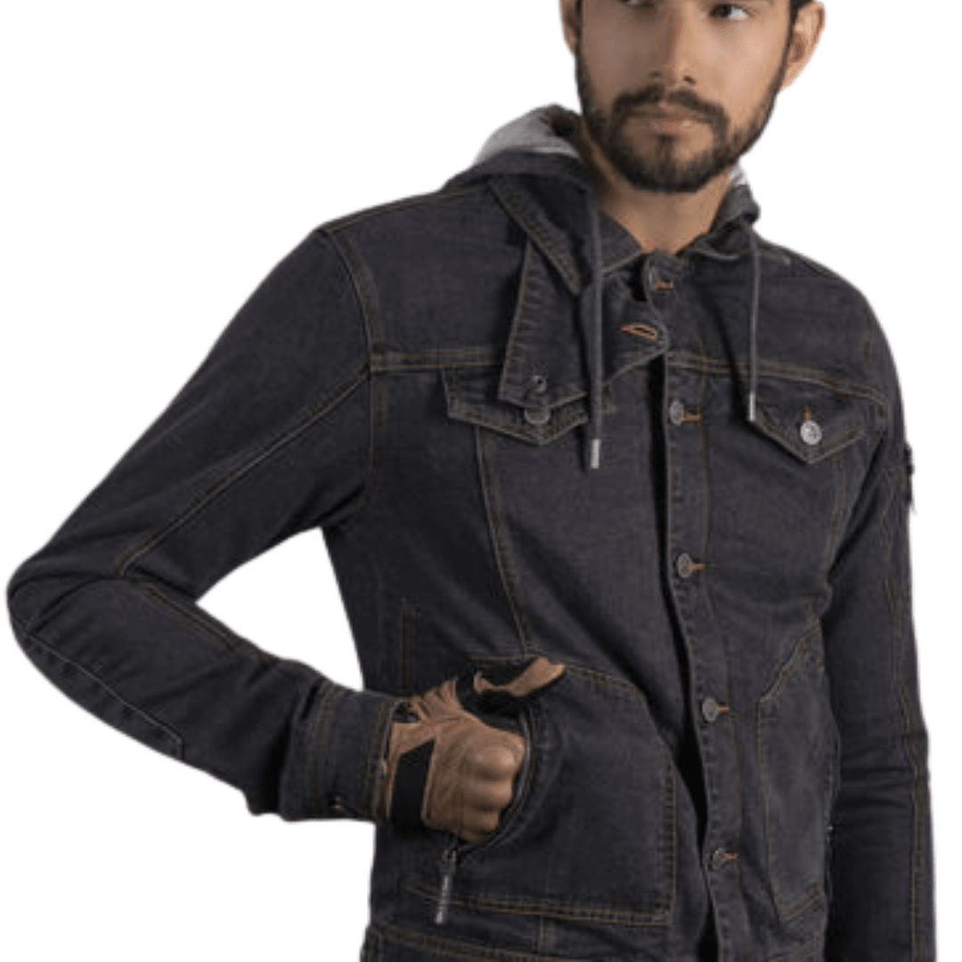 CHAQUETA LS2 OAKY JEANS BLACK MEN5