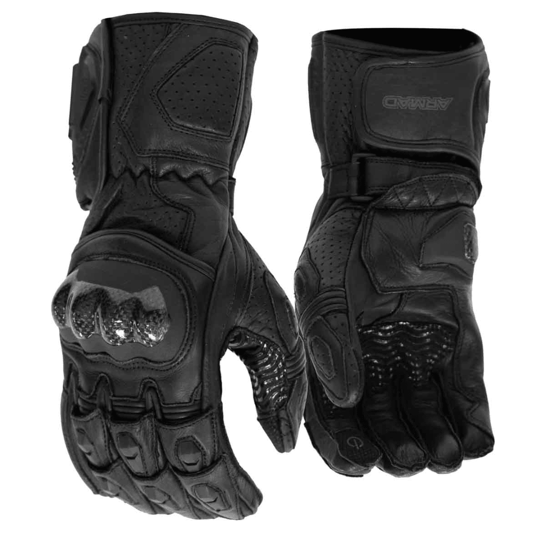 GUANTES ARMAD RANGE LARGOS CUERO  BLACK1