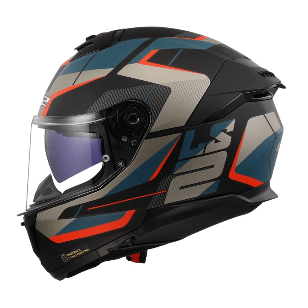 CASCO LS2 FF808 STREAM II ROAD ORANGE BLUE GRAY MATTE2