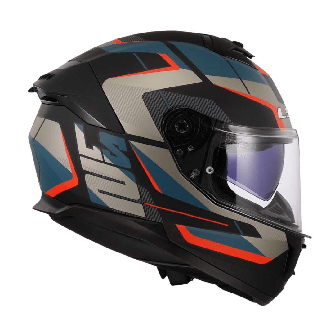 CASCO LS2 FF808 STREAM II ROAD ORANGE BLUE GRAY MATTE4