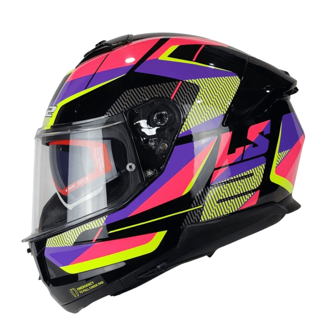 CASCO LS2 FF808 STREAM II ROAD PINK YELLOW2