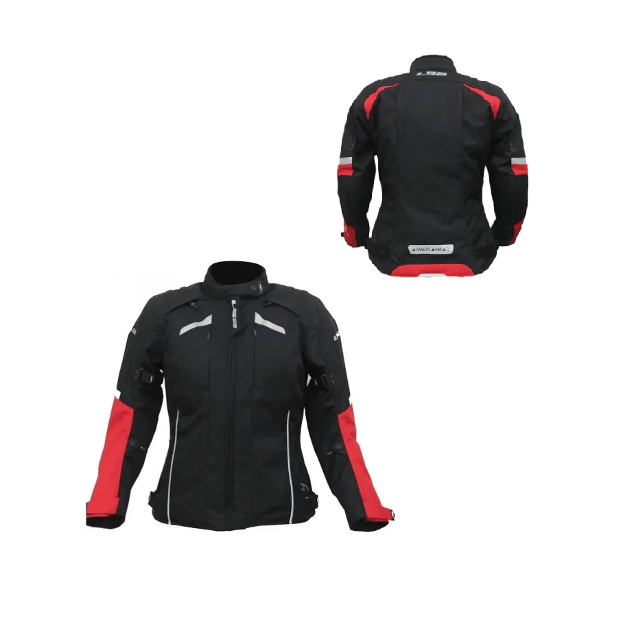 CHAQUETA LS2 SERRA LADY RED BLACK4