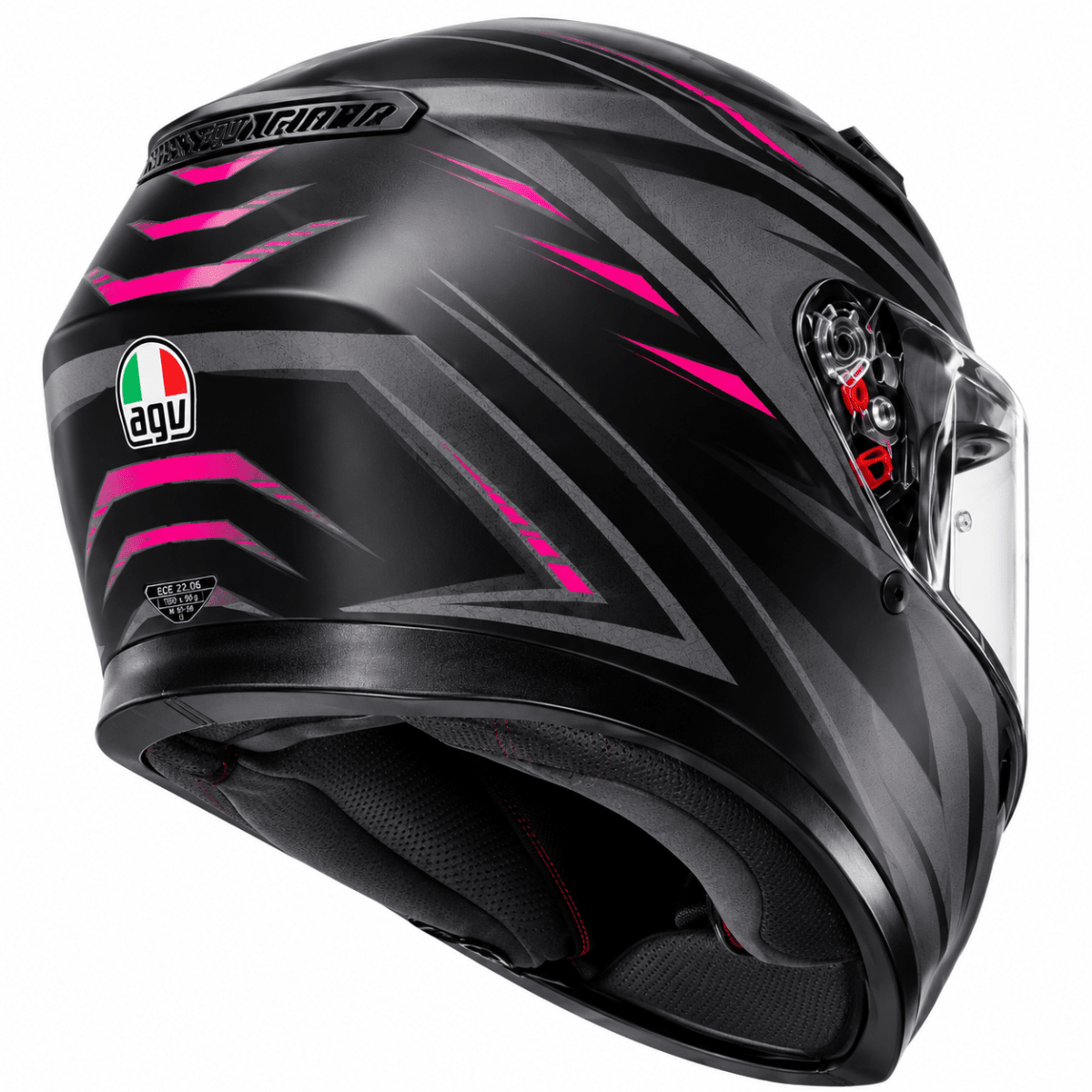 CASCO AGV K3 SYTH BLACK PINK2