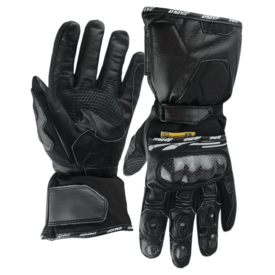 GUANTES ATROX TORINO CE4003 CUERO TEXTIL BLACK1