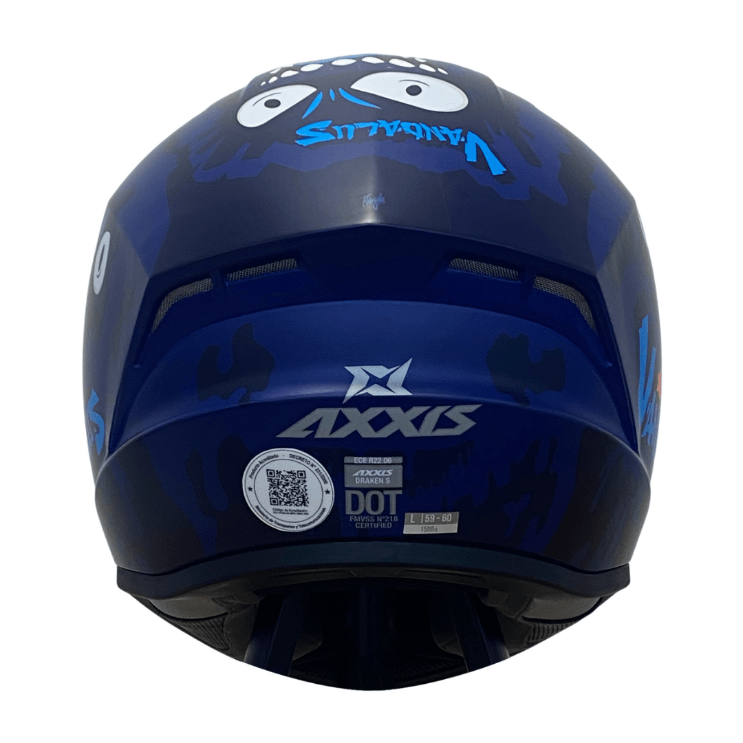 CASCO AXXIS DRAKEN VANDALUS C27 BLUE MATTE6