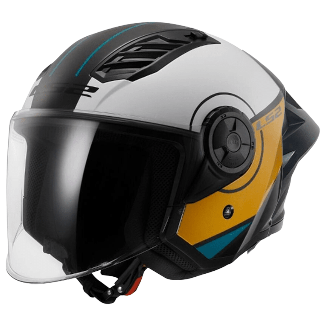 CASCO LS2 OF616 AIRFLOW II WHITE BROWN1