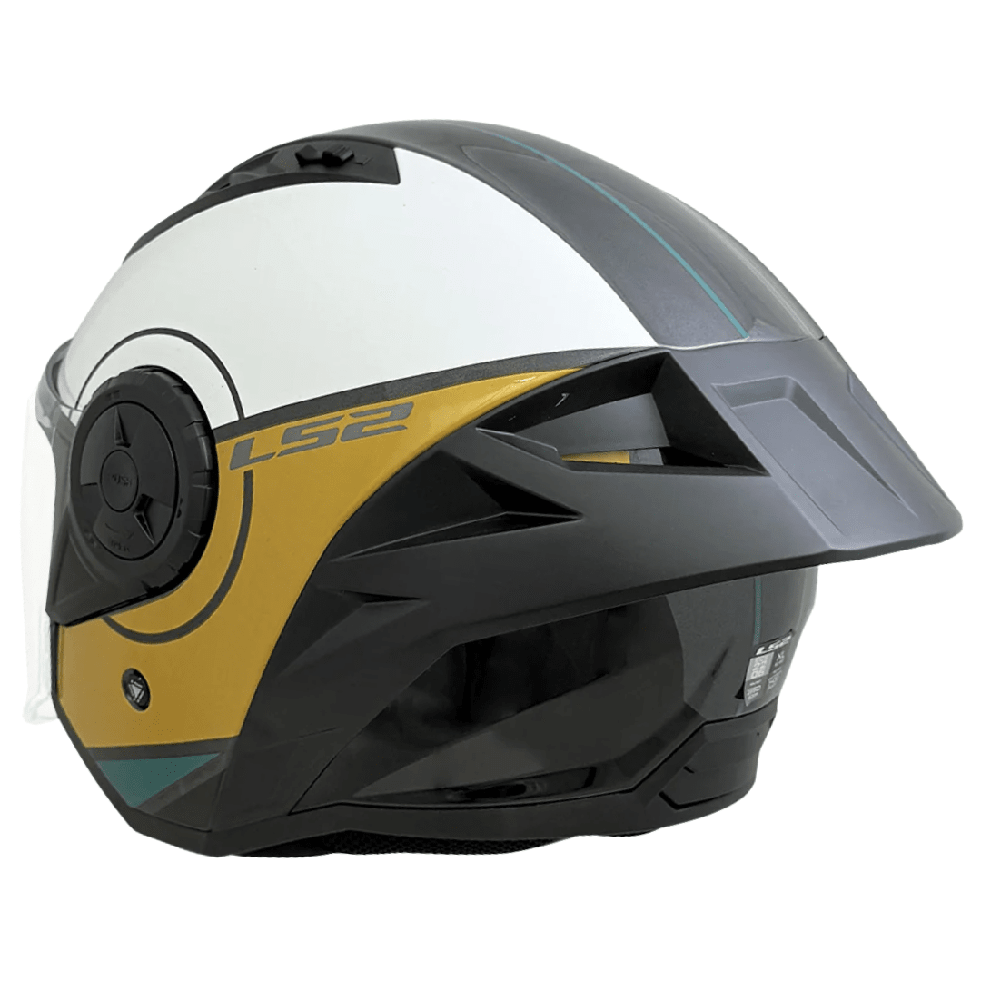 CASCO LS2 OF616 AIRFLOW II WHITE BROWN4