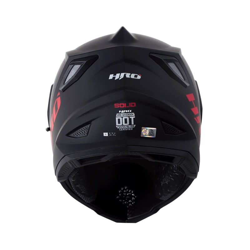 CASCO MULTIPROPOSITO HRO MX-330DV SOLID BLACK RED3