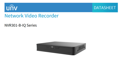 NVR301-08B-IQ NVR 8CH 12MP SIN POE 1HDD SIP Y UMD MAX10TB H.265+ ONVIF Smart Intrusion Prevention UÑV1