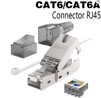 Conector RJ45 Cat6 Metalico Facil armar Libre de Herramientas por unidad