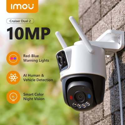 IPC-S7XEN-10M0WED-0360B CAMARA IP IMOU PT 5MP+5MP 3.6mm FullColor 30MT IMOU SENS Cruiser Dual MAX 512GB