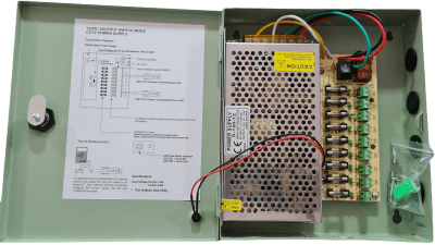 FUENTE DE PODER GABINETE 12V 10A 9CH 120W