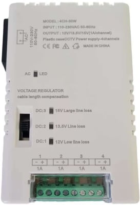 IAI-PC15V4CH TRANSFORMADOR 12/13.5/15V 4CH INTERIOR CM MAX 1A/CH FUENTE PODER(CON CABLE)