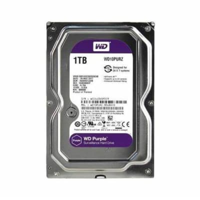 1TB WD DISCO PARA VIDEO VIGILANTE D/S PURPLE SURVEILLANCE 5400 rpm 64MB WD-1