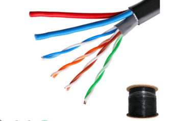 OFERTA  CAT5E 300MT EXTERIOR CABLE UTP CCA  0.5MM 8+2 LINEA CORRIENTE COBRE