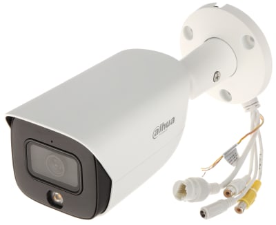DH-IPC-HFW3449EN-AS-LED-0360B CAMARA BALA IP POE 4MP 3.6MM MIC LUZ CALIDA LED30MT WizSense Metal SALIDA ALARMA