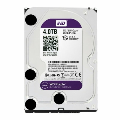 4TB DISCO DURO SATA3 5400RPM 64MB VIDEO VIGILANCIA MARCA:WD PURPLE