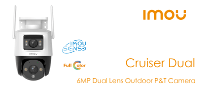 CAMARA IP IMOU PT 3MP+3MP 3.6mm Full Color LED 30MT SISTEMA IMOUSENSE Cruiser Dual MAX 512
