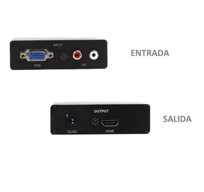 Adaptador Transformador De Conversión VGA A HDMI