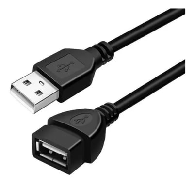 1.5MT CABLE USB EXTENSION 2.0 MACHO Y HEMBRA NEGRO