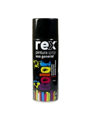 PINTURA SPRAY GENERAL COLOR: NEGRO / MATE / 400ML MARCA: REX1