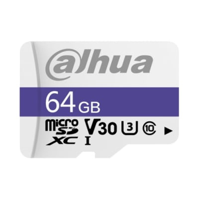 64GB DHI-TF-C100/64GBO11F1 Tarjeta MEMORIA MICRO SD 30MB/S Clase10 V30 DAHUA