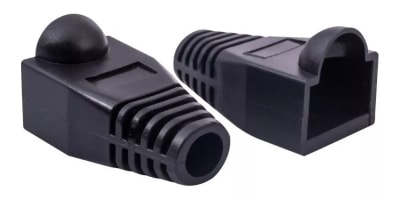 FUNDA DE CONECTOR PARA RJ45 CAT5E/CAT6 UTP COLOR:NEGRA