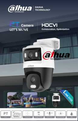 DH-HAC-PTS1500CN-E2-IL-A CAMARA PT 5MP+5MP 2.8MM/6MM DUAL COLOR MICROFONO LinkageTracking 12V ANALOGA DAHUA