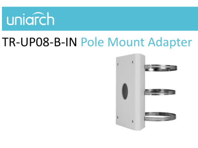 TR-UP08-B-IN SOPORTE DE MONTAJE VERTICAL PARA PTZ/CAMARAS 215*172*65MM 18KG METAL 3 ABRRAZATERAS UÑV