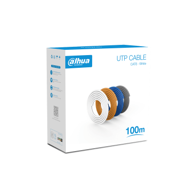 100MT Cable UTP CAT6 INTERIOR DH-PFM920I-6UN-C-100 100% COBRE DAHUA BLANCO