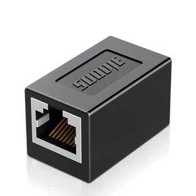 Conector Adaptador RJ45 HEMBRA A HEMBRA Metal Para Interior CAT5/5E/6
