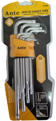 KIT LLAVES TORX ESTRELLA LARGO 9PCS 011246 MARCA: ANTE