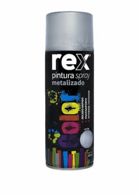 PINTURA SPRAY GENERAL COLOR: PLATEADO / MATE / 400ML MARCA: REX