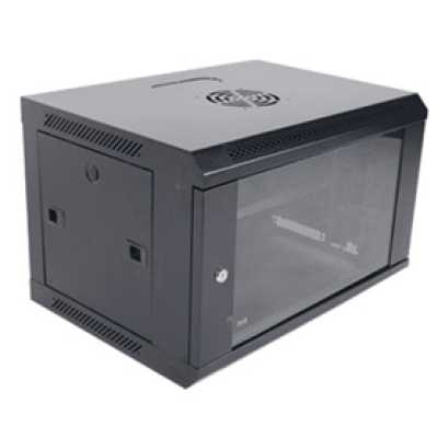 GABINETE RACK 6U FIJO A PARED CON BANDEJA METAL ACCESORIO OFERTA