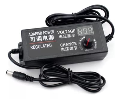 3A 3V~24V TRANSFORMADOR PLASTICA  AJUSTABLE (Con Cable Poder) FUENTE DE PODER