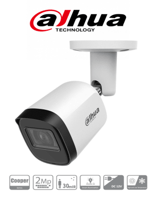 DH-HAC-B2A21N-U-0280B CAMARA BALA 2MP 2.8MM HDCVI IR30MT METAL IP67 12V ANALOGA DAHUA