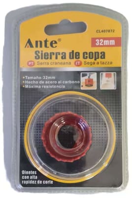 SIERRA DE COPA 32MM INSTALACIÓN ACERO AL CARBONO CL407872 5605787407872 MARCA ANTE1