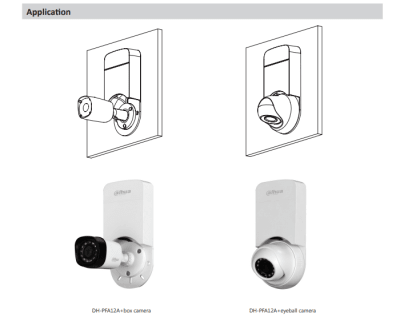 DF-12A SOPORTE BASE Montaje en Pared PP 210.9mmx97.5mmx35mm DF-12A PARA CAMARAS/MAS1