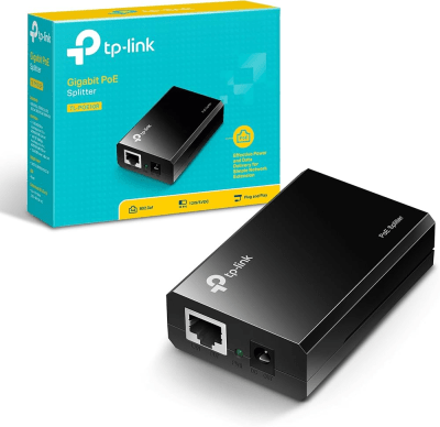 TL-POE10R SPLITTER PoE IEEE 802.3af INTERFACES 10/100/1000Mbps 12V/9V/5V ETHERNET MARCA: TP-Link