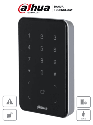 DHI-ASR2101A CONTROL DE ACCESO CON LECTOR DE TARJETA Y PIN TECLADO,RS485 Y Wiegand,IP66,12V 0.5A.