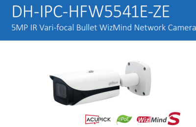 DH-IPC-HFW5541E-ZE CAMARA BALA IP ePOE 5MP 2.7~13.5MM VARI-FOCAL MICROFONO IR60MT MAX 1TB ALARMA Metal WizMind ACUPICK