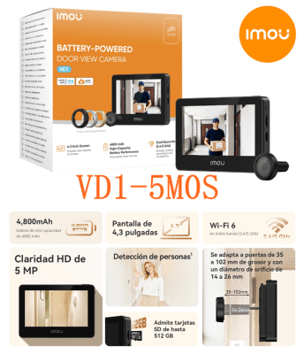 VD1-5M0S MINI CAMARA+MONITOR 5MP LENTES 2.3MM + MONITOR 4.3